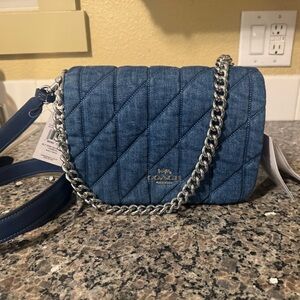 NWT Coach Denim Quinn Quilted Bag